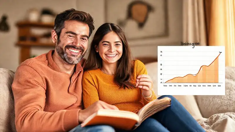 Una familia busca estabilidad financiera feliz