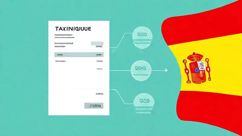 Factura española: diagrama claro e informativo